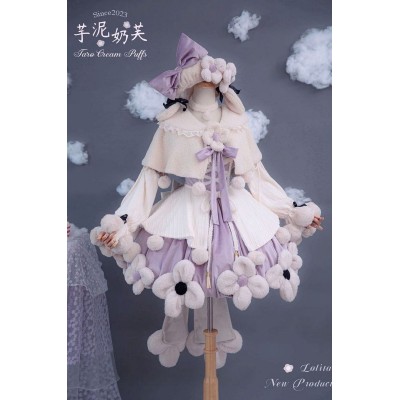 Bramble Rose Taro Dream Puffs JSK Full Set(Reservation/Full Payment Without Shipping)